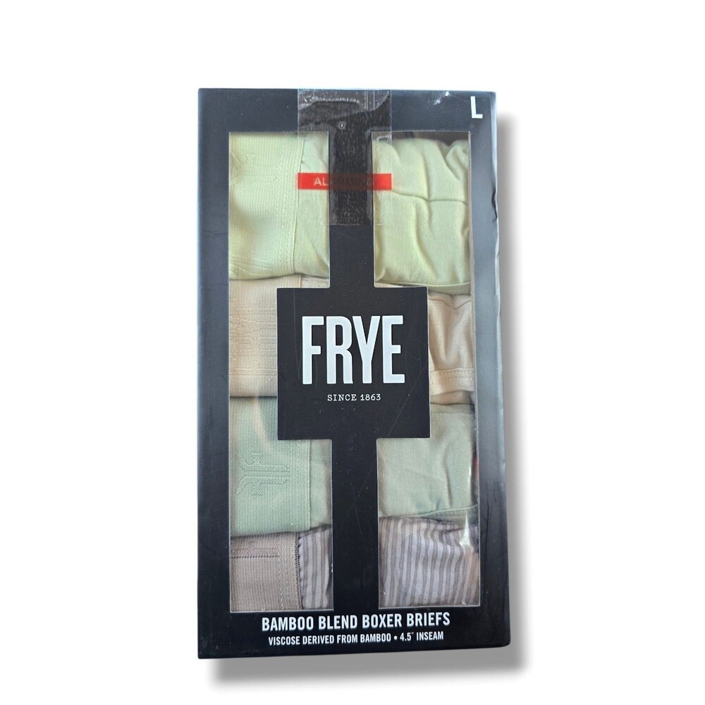FRYE Bamboo Blend Boxer Briefs 4 Pack New Large Soft Earth Tone Colors